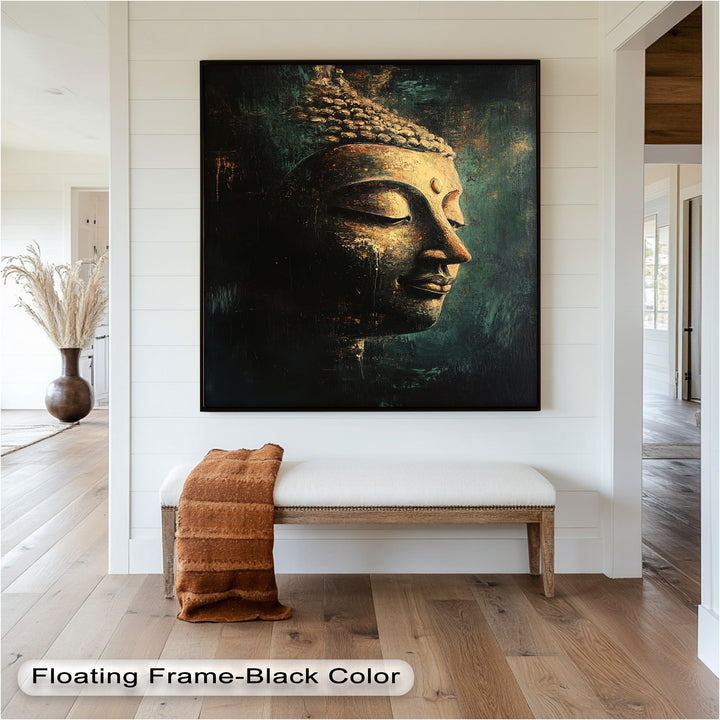 Buddha Face Wall Art – Religious Oil Painting