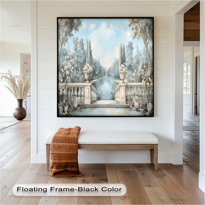 Tranquil Garden Terrace – Landscape Oil Painting