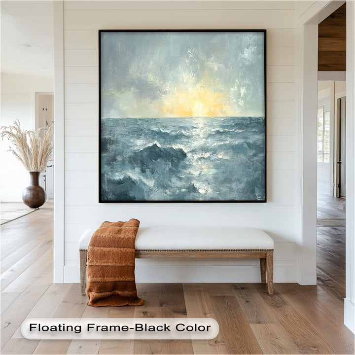 Sunrise Ocean View Decor - Seascape Oil Painting