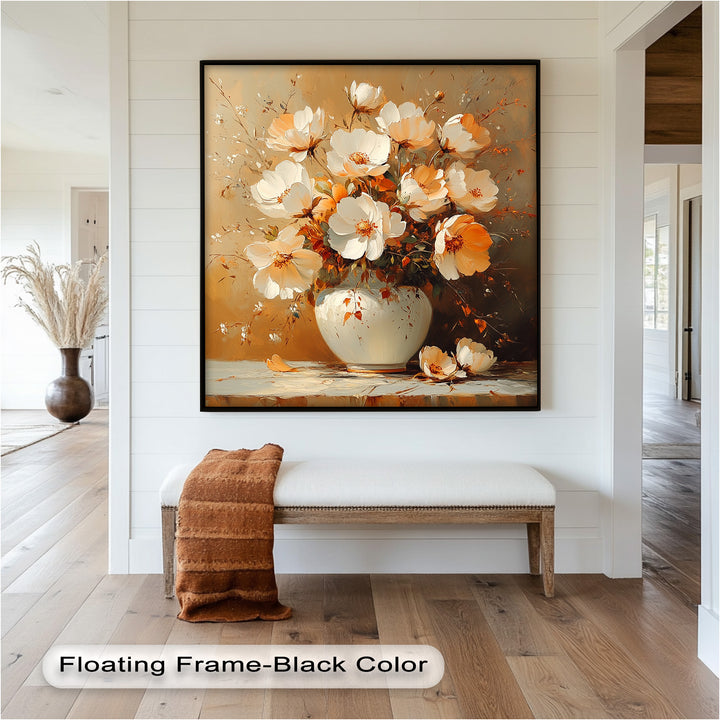 Warm Floral Arrangement – Flower Vase Oil Paintings