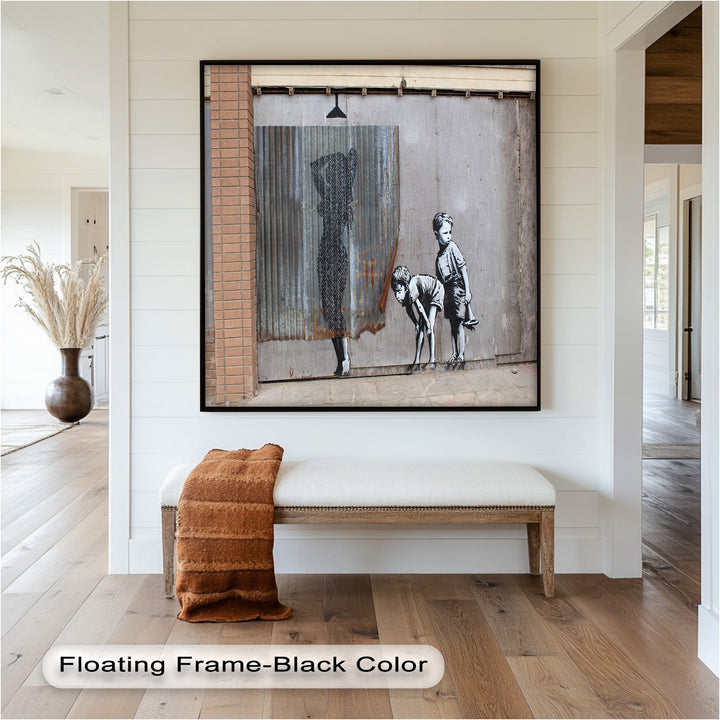 Boys Looking Girl – Banksy Oil Painting