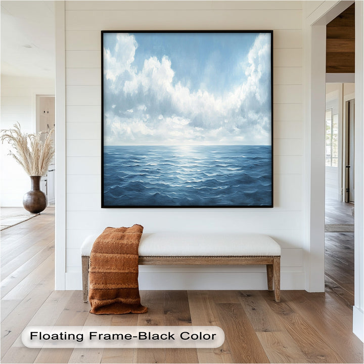 Blue Coastal Art - Ocean Seascape Oil Painting