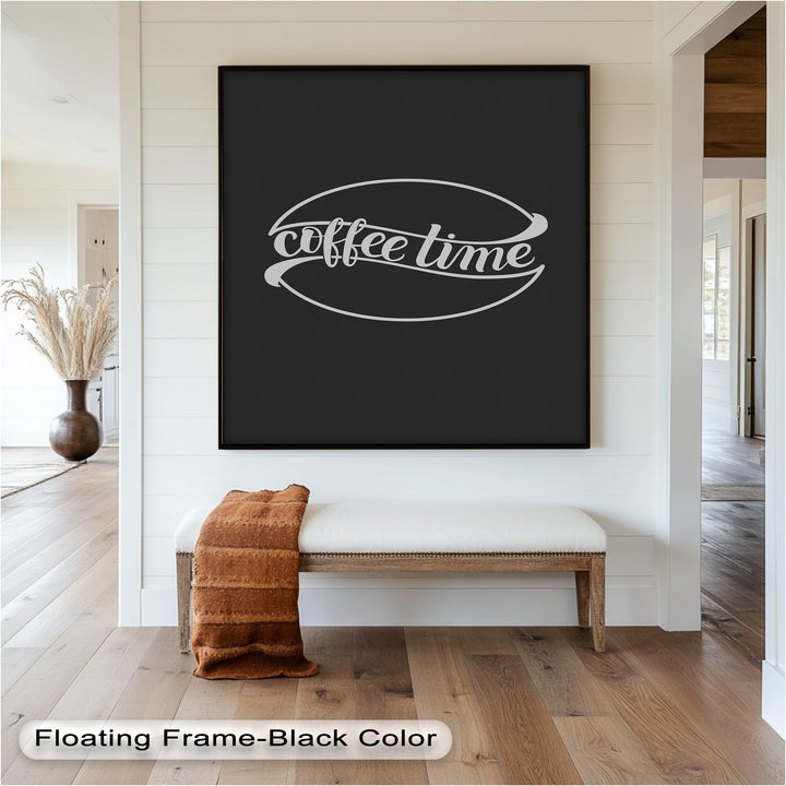 Modern Coffee Time Typography – Minimalist Oil Painting