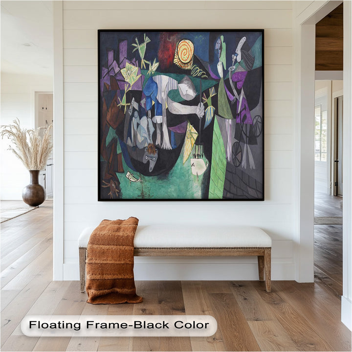 The Spiral Sun – Dynamic Surrealist Tableau Picasso Oil Painting