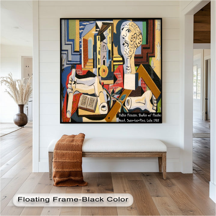 Studio with Plaster Head by Picasso – Cubist Oil Painting