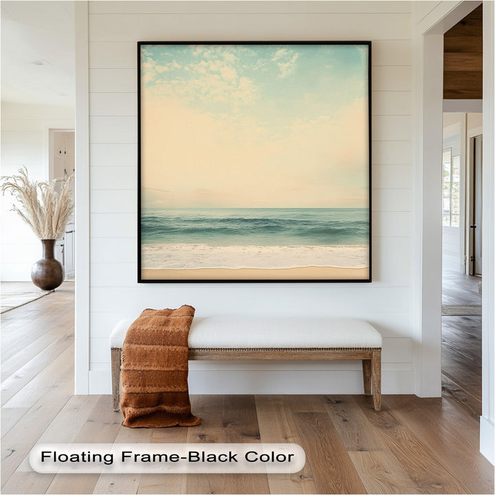 Calm Ocean Oil Paintings – Coastal Beach Wall Art