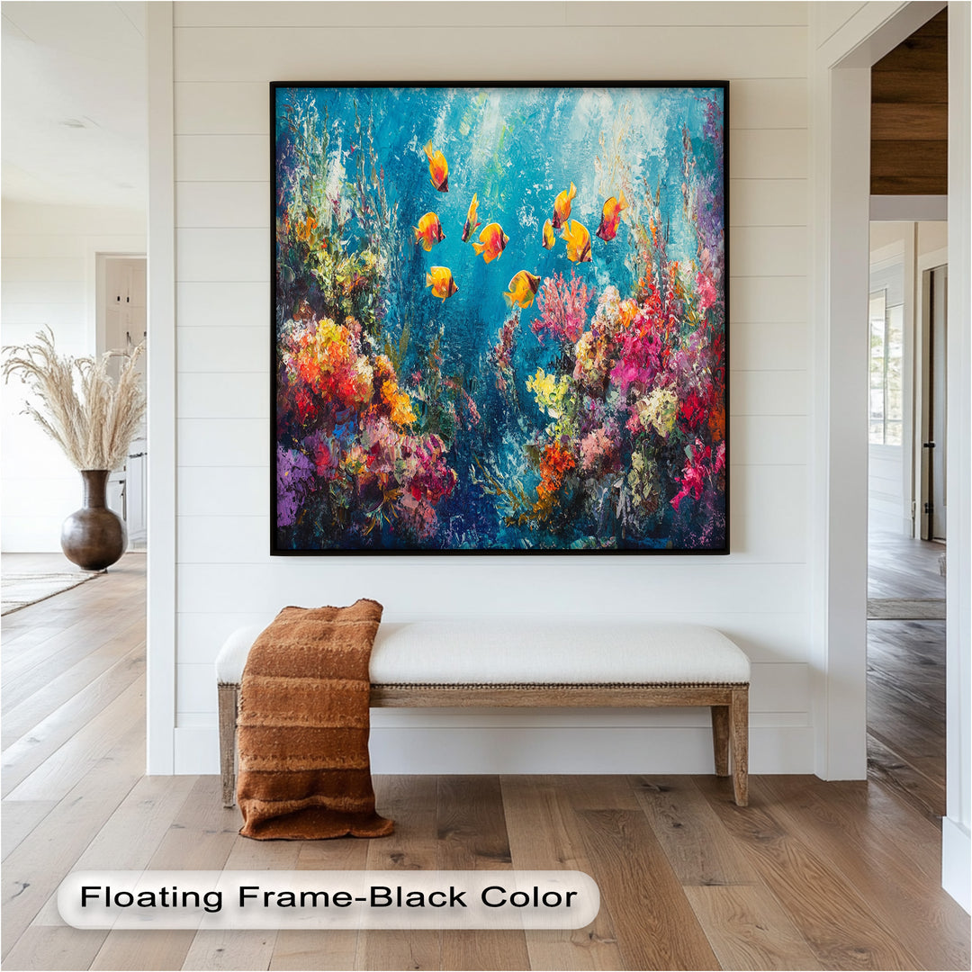 Coral Reef with Tropical Fish – Animal Oil Painting