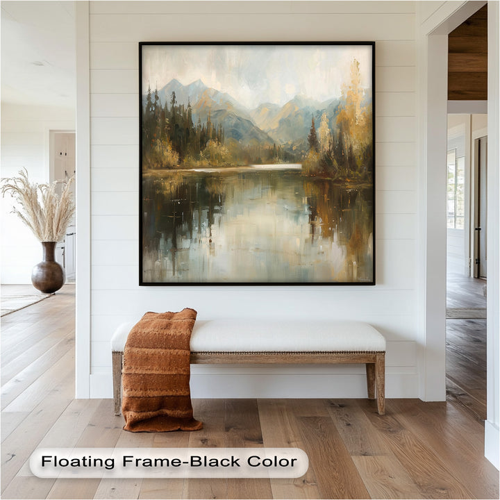 Lake Landscape – Framed Modern Oil Paintings
