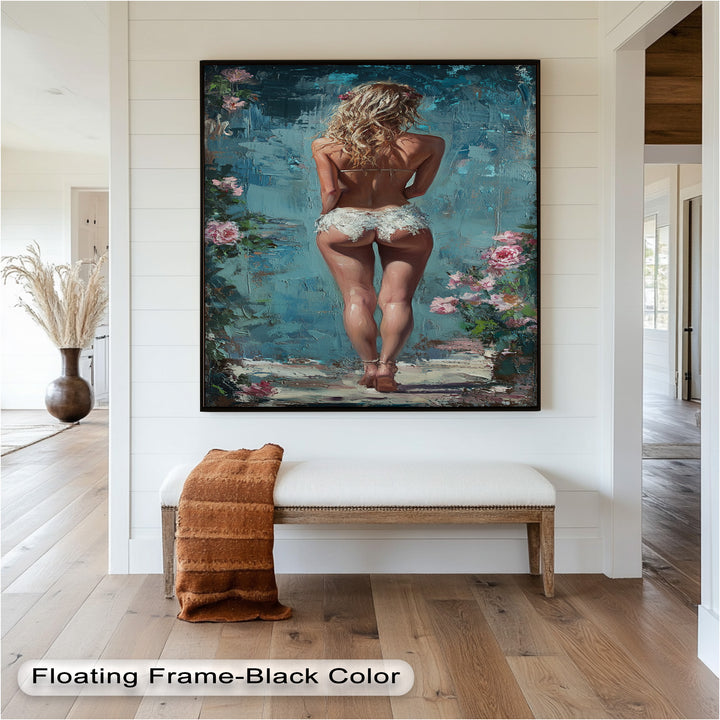 Garden Muse – Romantic Floral Nude Oil Painting