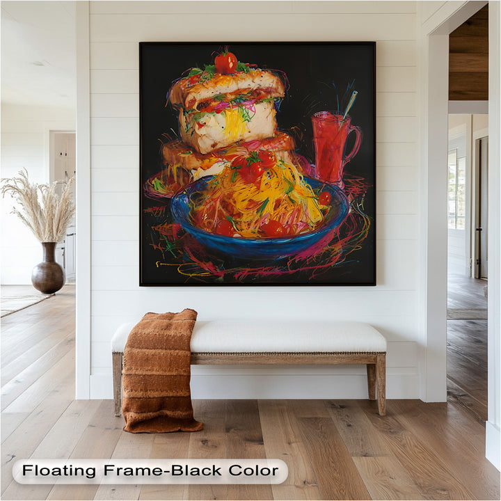 Gourmet-Sandwich und Pasta-Explosion - Food Painting