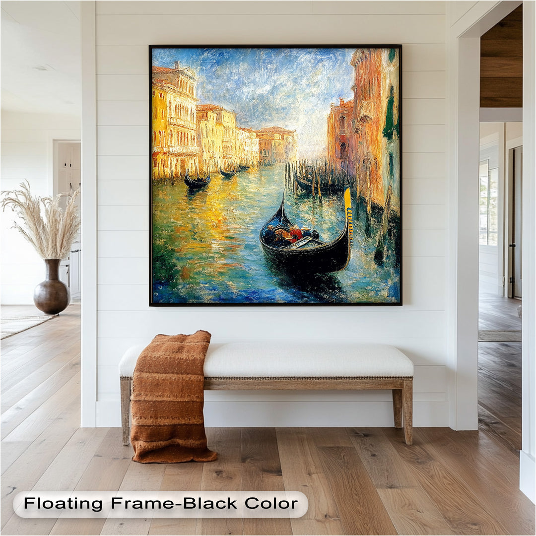 Venice Gondola Scene - Impressionist Oil Painting