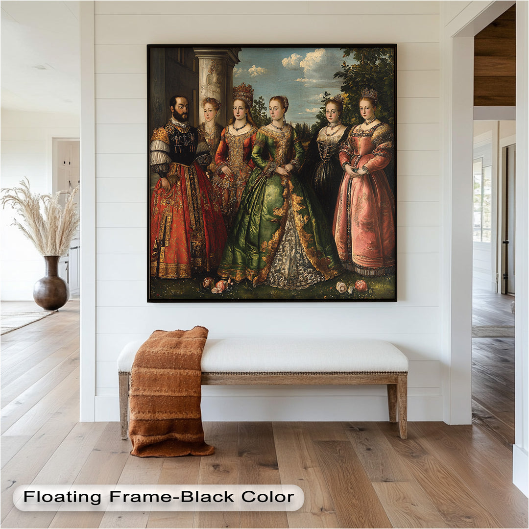 Königliches Hofporträt – Ölgemälde der Renaissance-Aristokratie