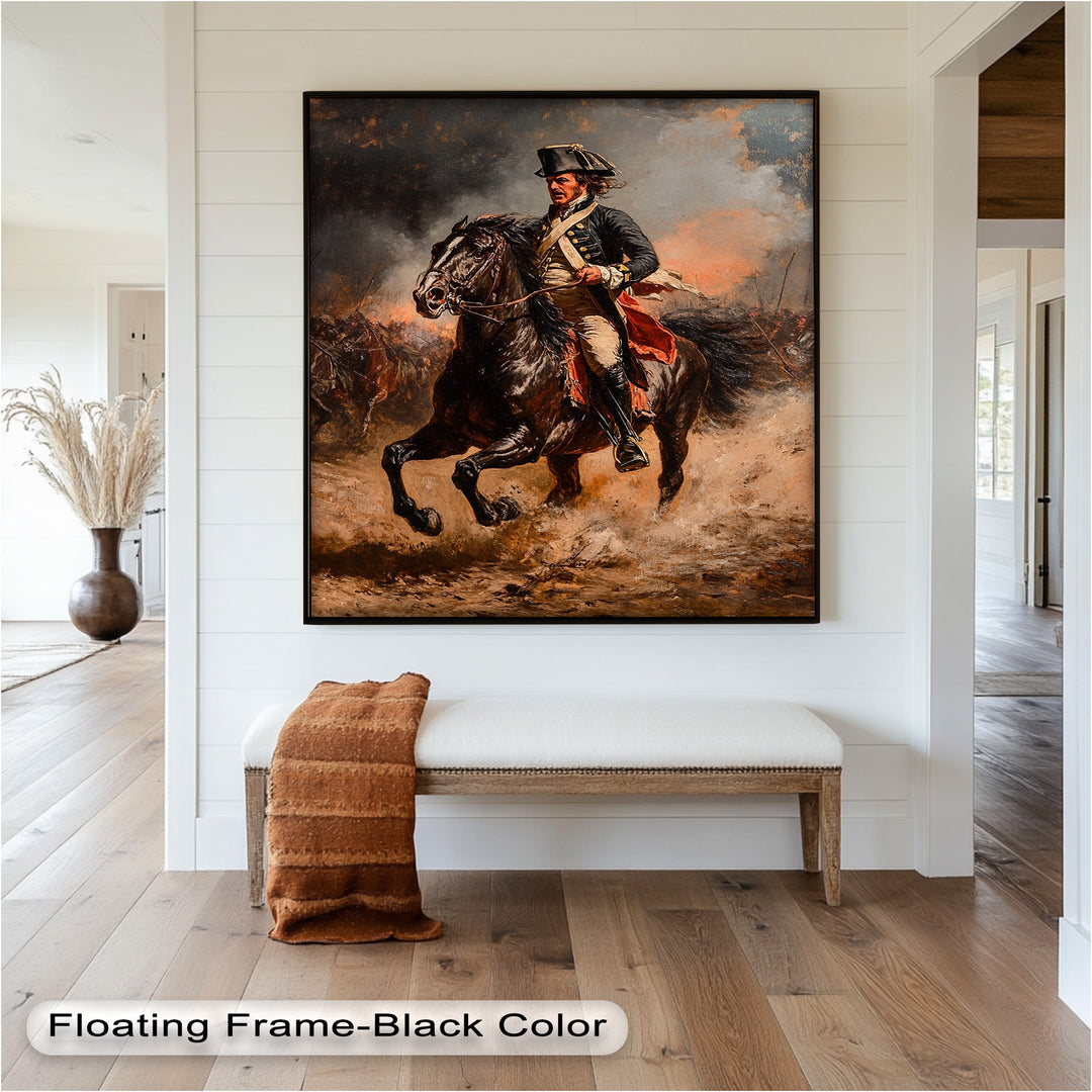 Rider of Defiance – Revolutionary Commander Oil Painting