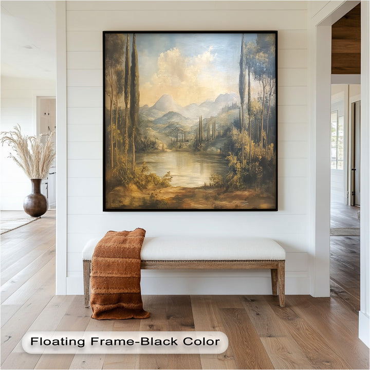 A romantic tribute to European landscapes, this piece offers a tranquil blend of nature, light, and timeless serenity.