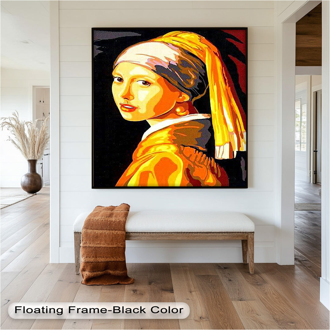 Modern Interpretation of Girl with a Pearl Earring - Renaissance Oil Painting