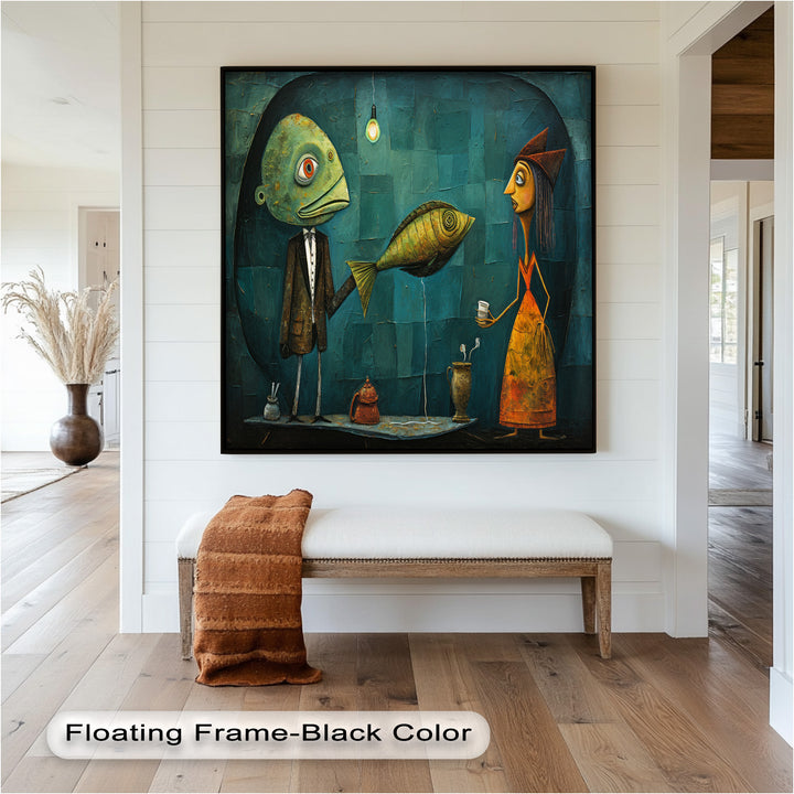 The Offering – Surreal Tea Exchange Picasso Oil Painting