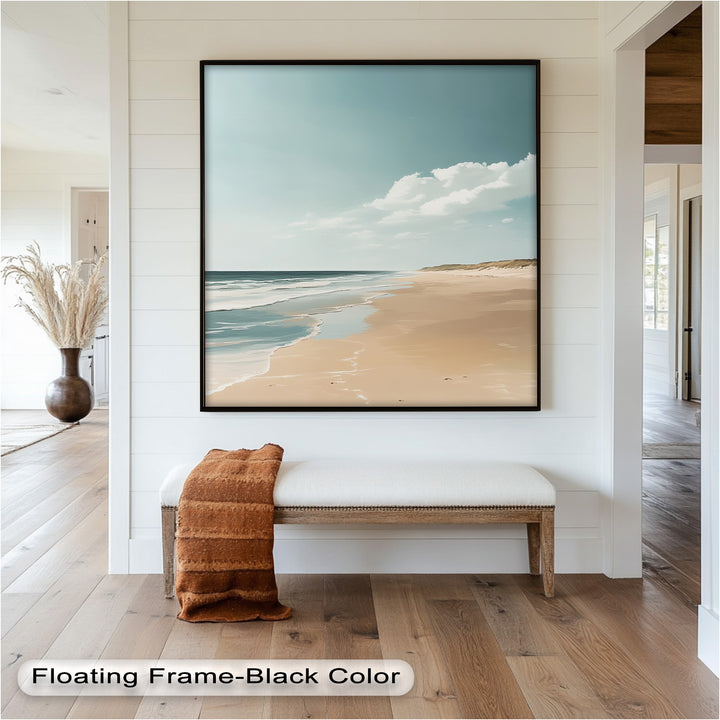 Endless Shoreline – Serene Seascape Oil Painting