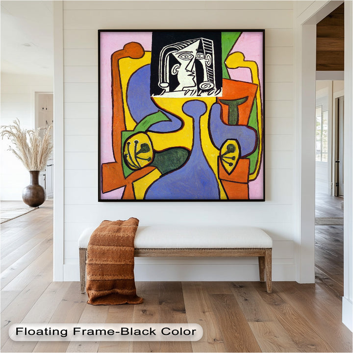 The Mask of Form – Bold Geometric Expression Picasso Oil Painting
