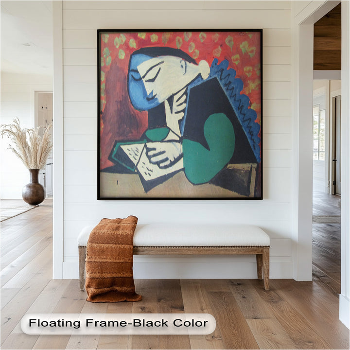 The Reader – Cubist Portrait of Quiet Focus Picasso Oil Painting