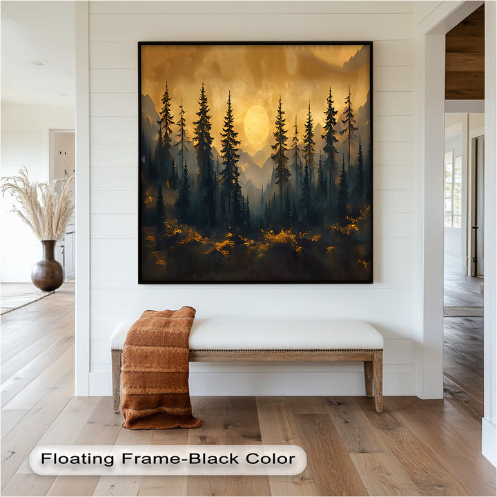 Sunset Pine Forest - Landscape Oil Painting
