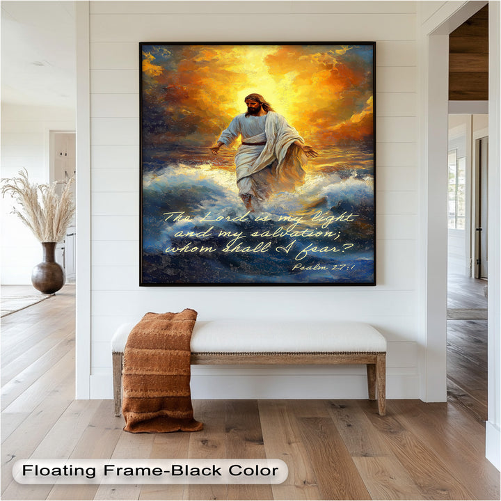 Faith Over Fear – Jesus Illuminated in Heavenly Radiance
