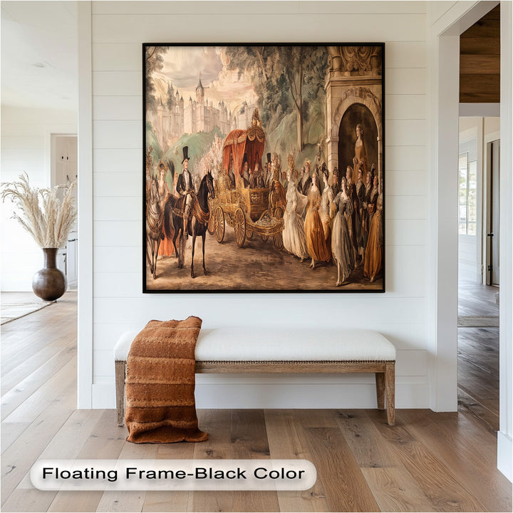 Royal Carriage Procession – Grand Baroque Parade Oil Painting