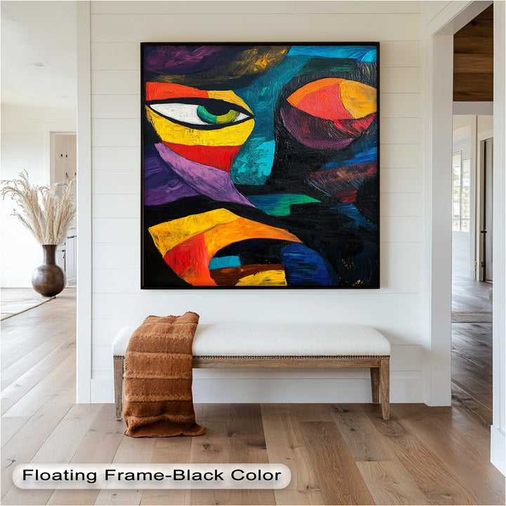 Abstract Eye Expression – Fauvism Oil Painting