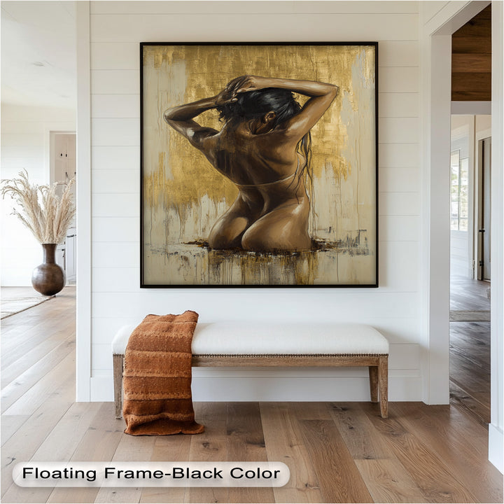 Golden Silence – Contemporary Figurative Nude Oil Painting