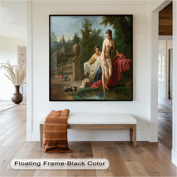 Bathing in the Garden – Neoclassical Elegance Oil Painting