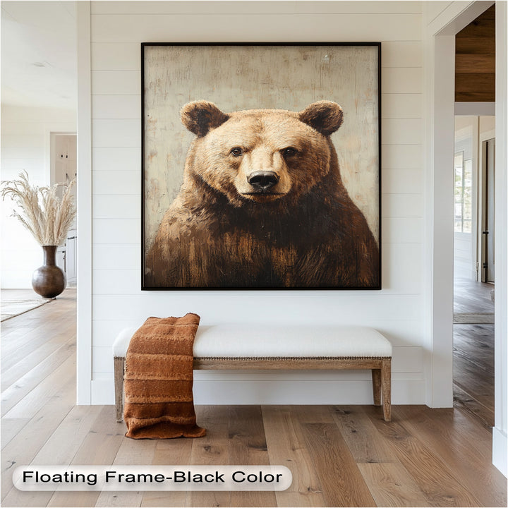 Brown Bear Portrait - Animal Oil Painting