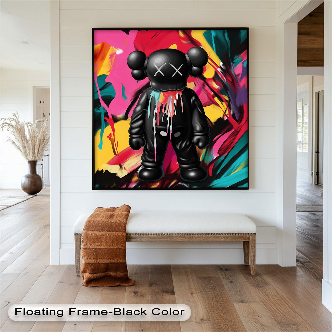 Meltdown Companion – Color Splash KAWS Oil Painting