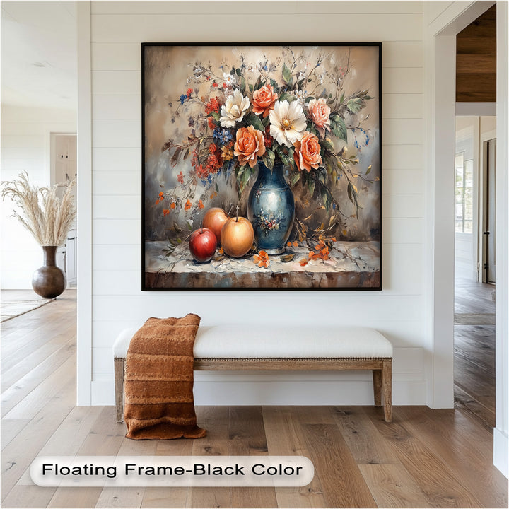 Vintage Floral Harmony – Still Life Oil Painting