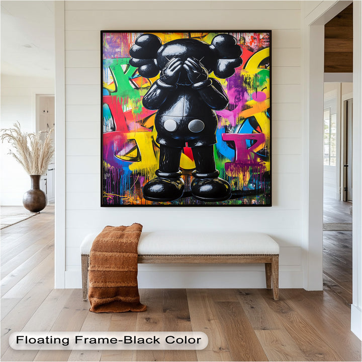 Behind the Hands – KAWS Oil Painting