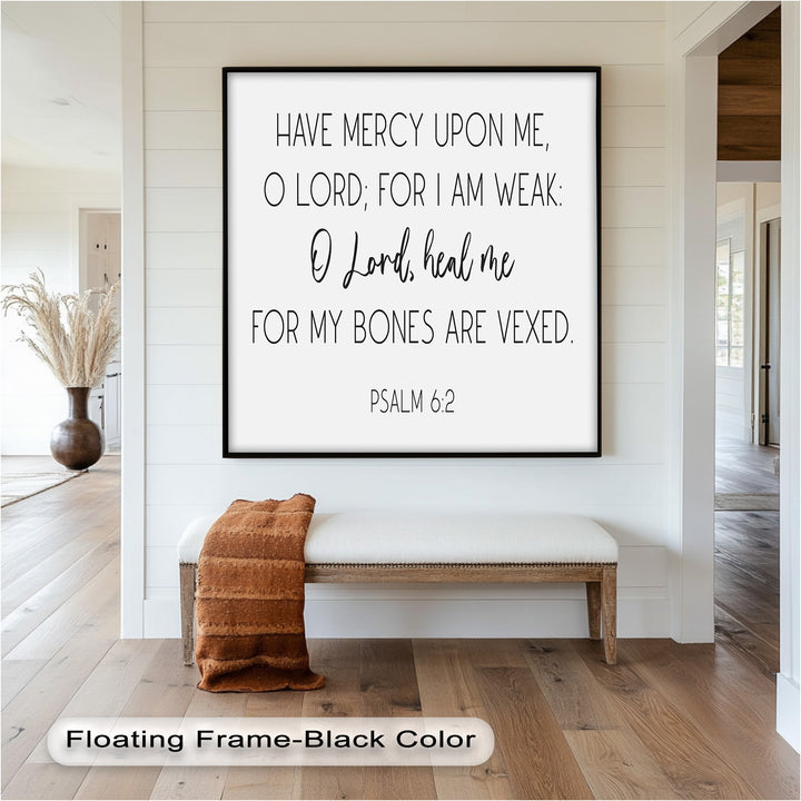 Psalm 6:2 Wandkunst – Christliche Bibel-Ölgemälde