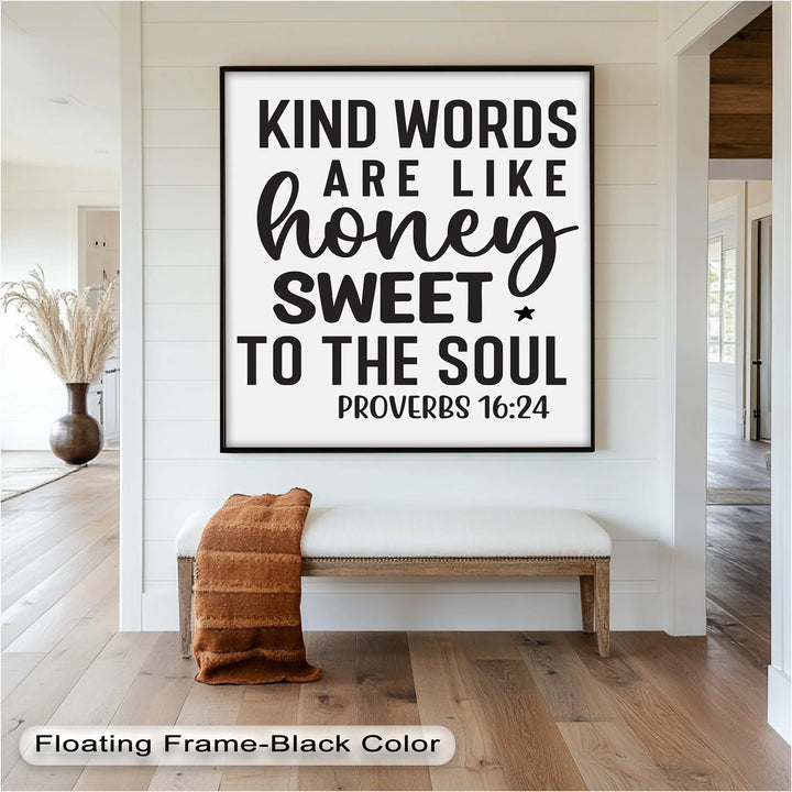 Kind Words Like Honey – Proverbs 16:24 Oil Painting - MyPhotoStation