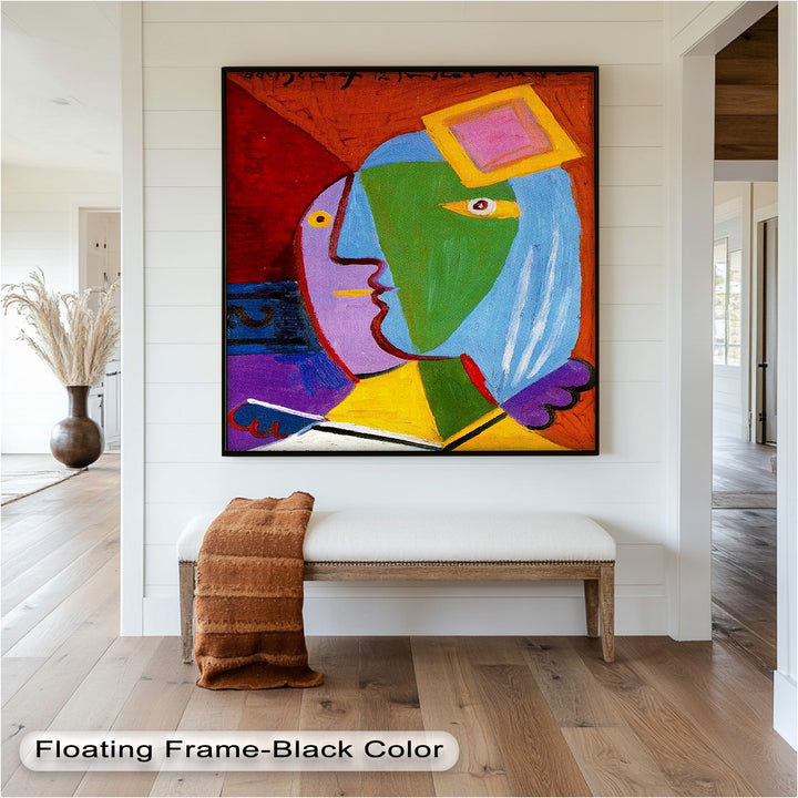 Vibrant Duality – Picasso-Inspired Abstract Oil Painting