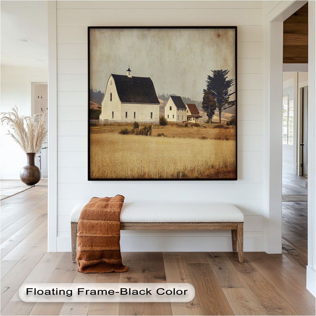 Farmhouse Landscape – Vintage Country Barn Oil Paintings
