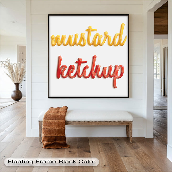 Mustard & Ketchup – Typography Oil Painting