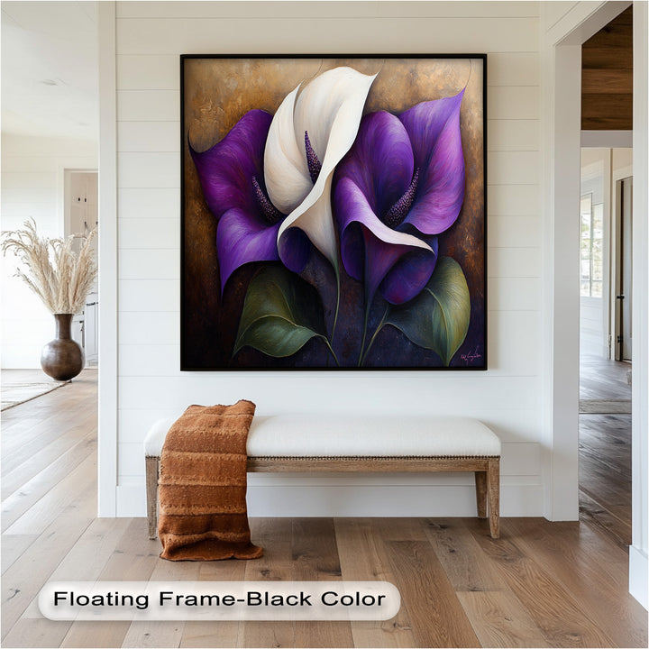 Purple Tulips – Luxurious Floral Oil Painting