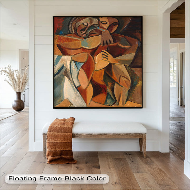 Embrace in Earth Tones – Picasso Oil Painting