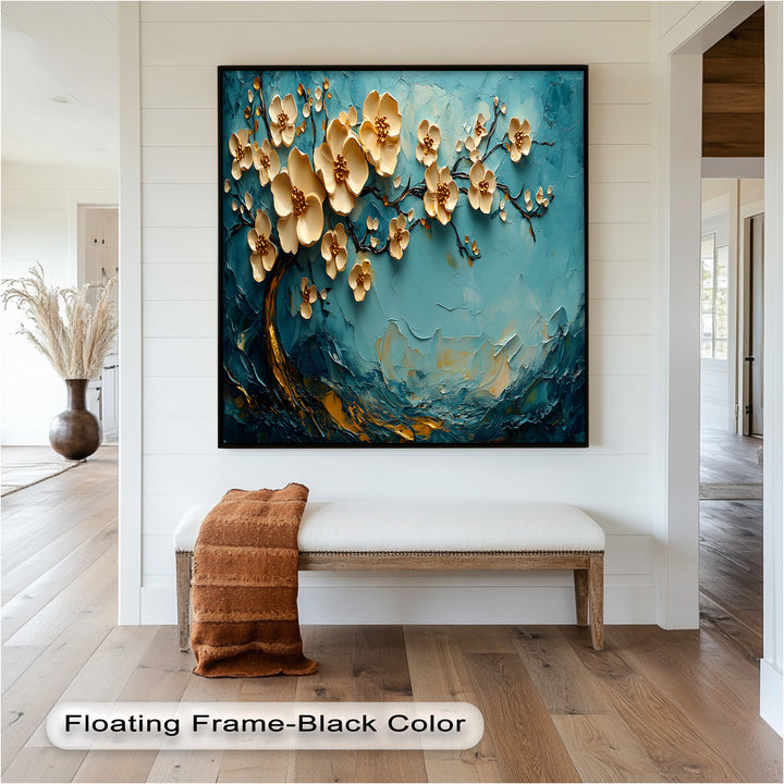 Golden Flowers – Botanical Oil Painting