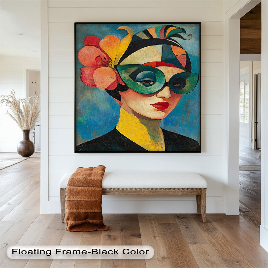 Retro Elegance Oil Painting – Fauvism Woman