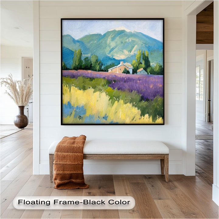 Lavender Fields in Provence – Impressionist Landscape Oil Painting