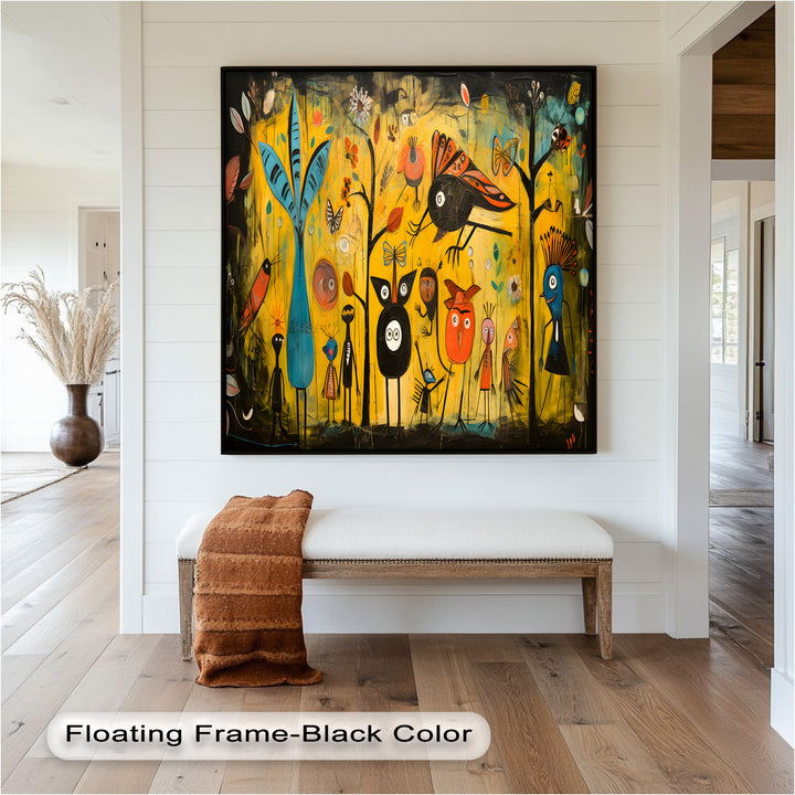 Whimsy in the Wild – Surreal Forest Creature Picasso Oil Painting