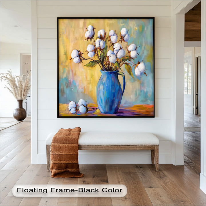 Blue Vase – Floral Oil Painting