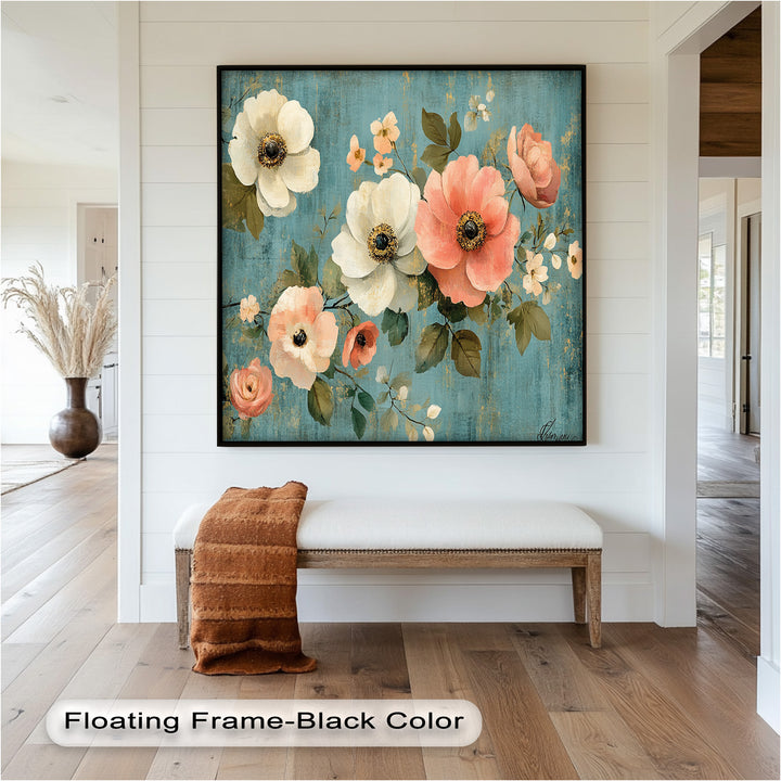 Vintage Bloom – Elegant Floral Oil Painting