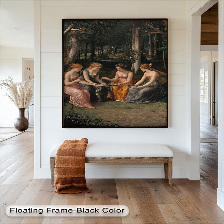 Forest Nymphs at the Spring – Mythical Gathering Oil Painting