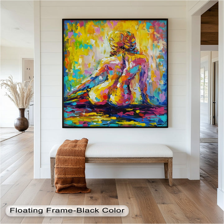 Radiant Reverie – Colorful Nude Impressionist Oil Painting