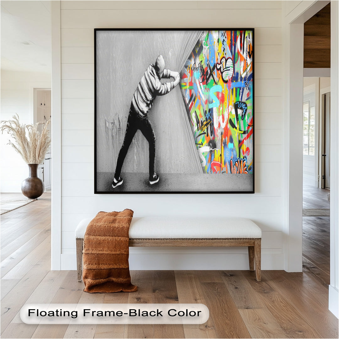 Unveiling the Chaos – Banksy Oil Painting