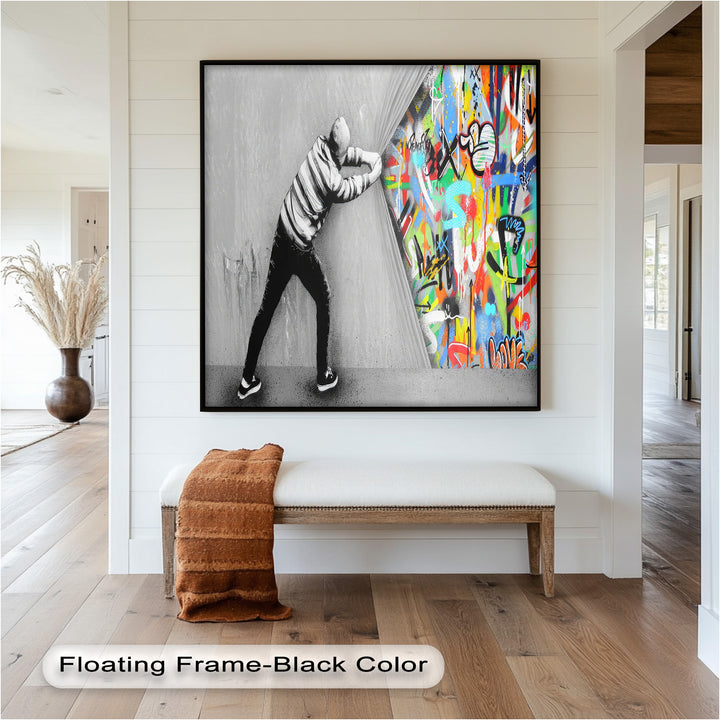 Unveiling the Chaos – Banksy Oil Painting